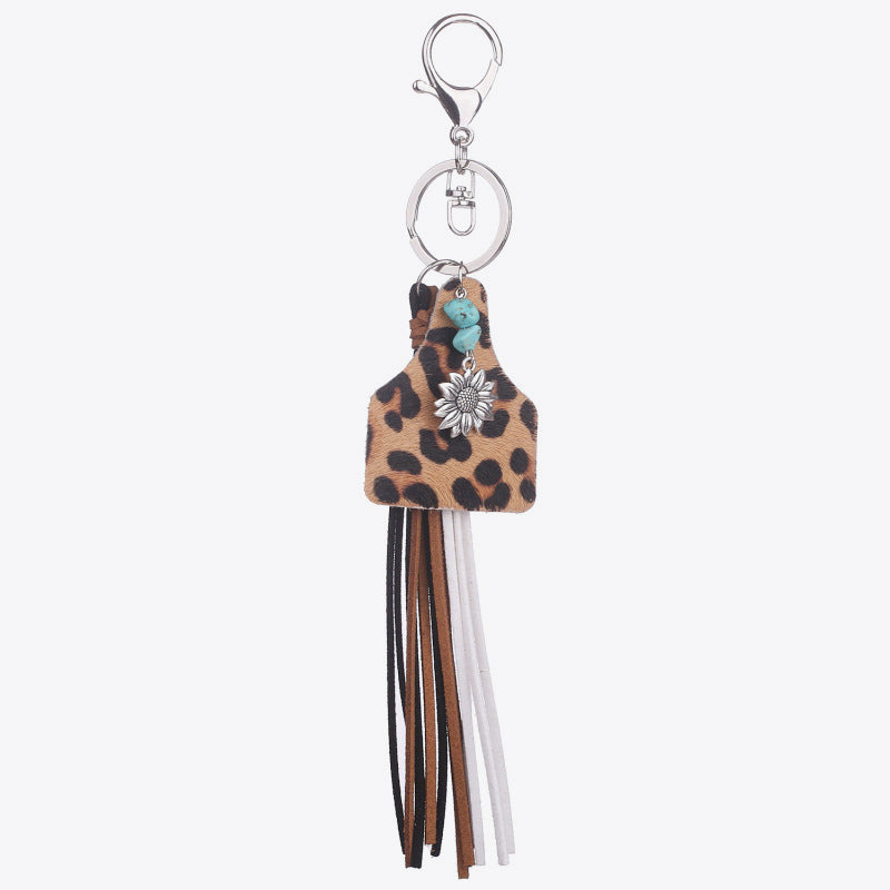 Turquoise Fringe Detail Key Chain - nailedmoms