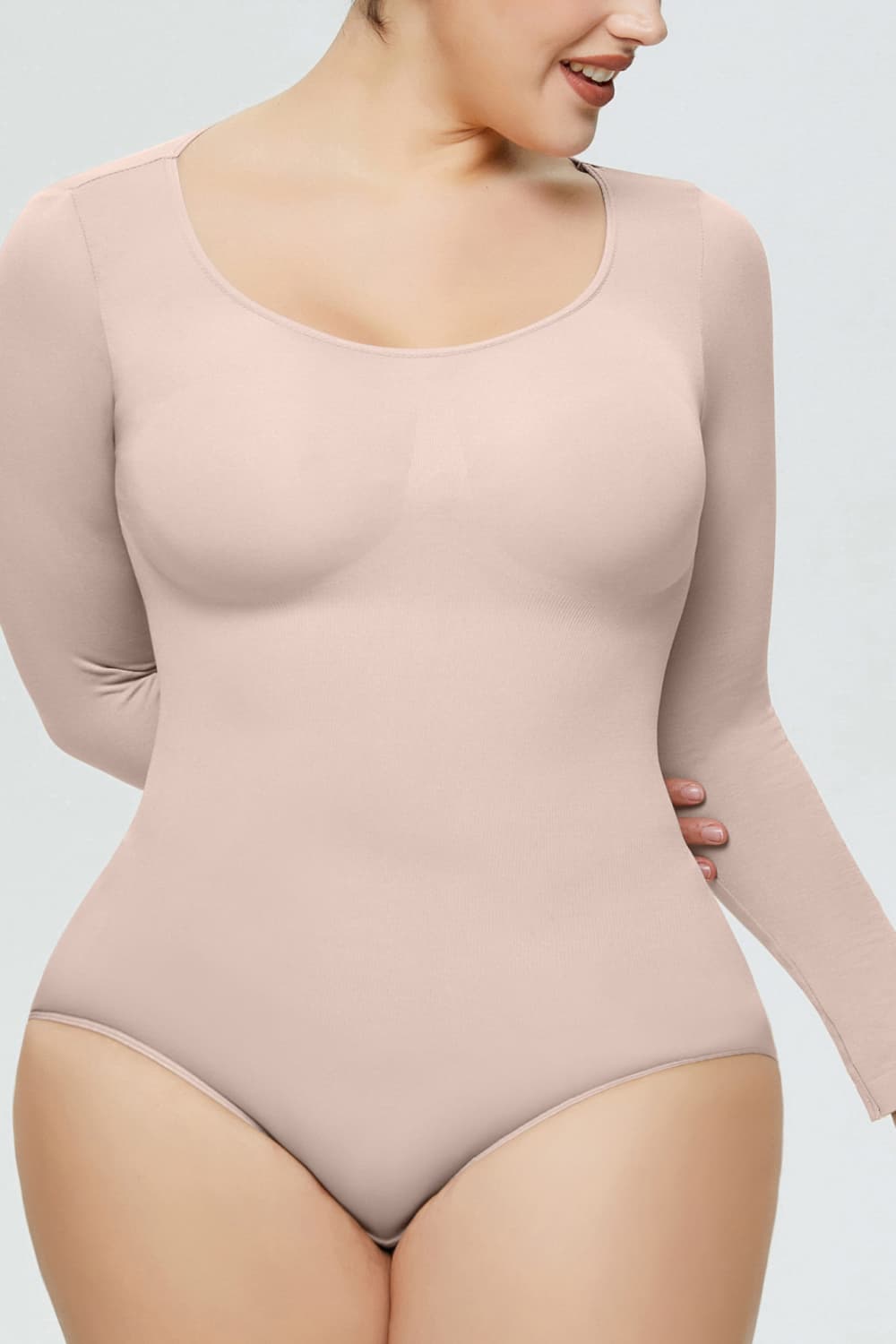 Long Sleeve Shaping Bodysuit - nailedmoms