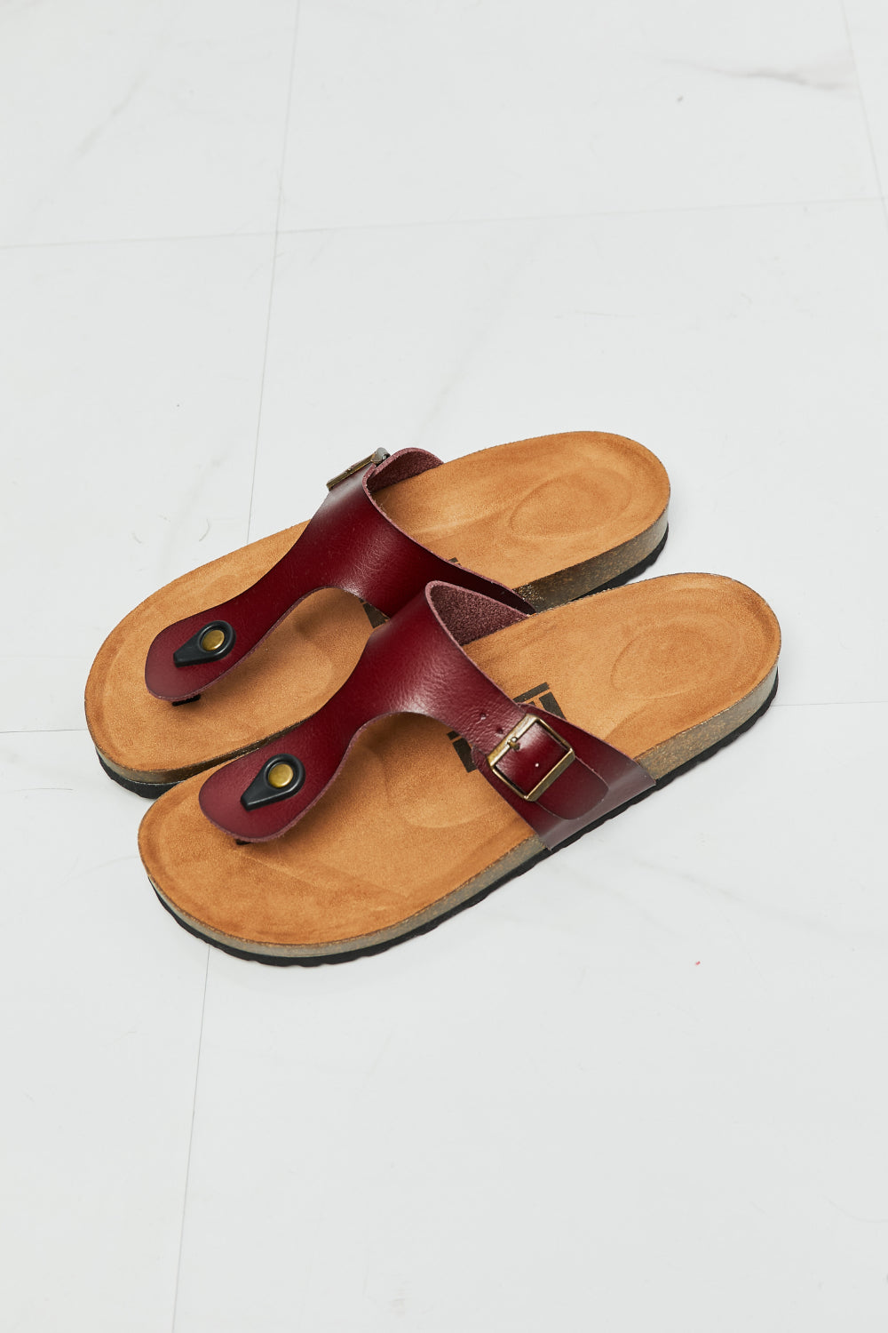 MMShoes Drift Away T-Strap Flip-Flop in Brown - nailedmoms