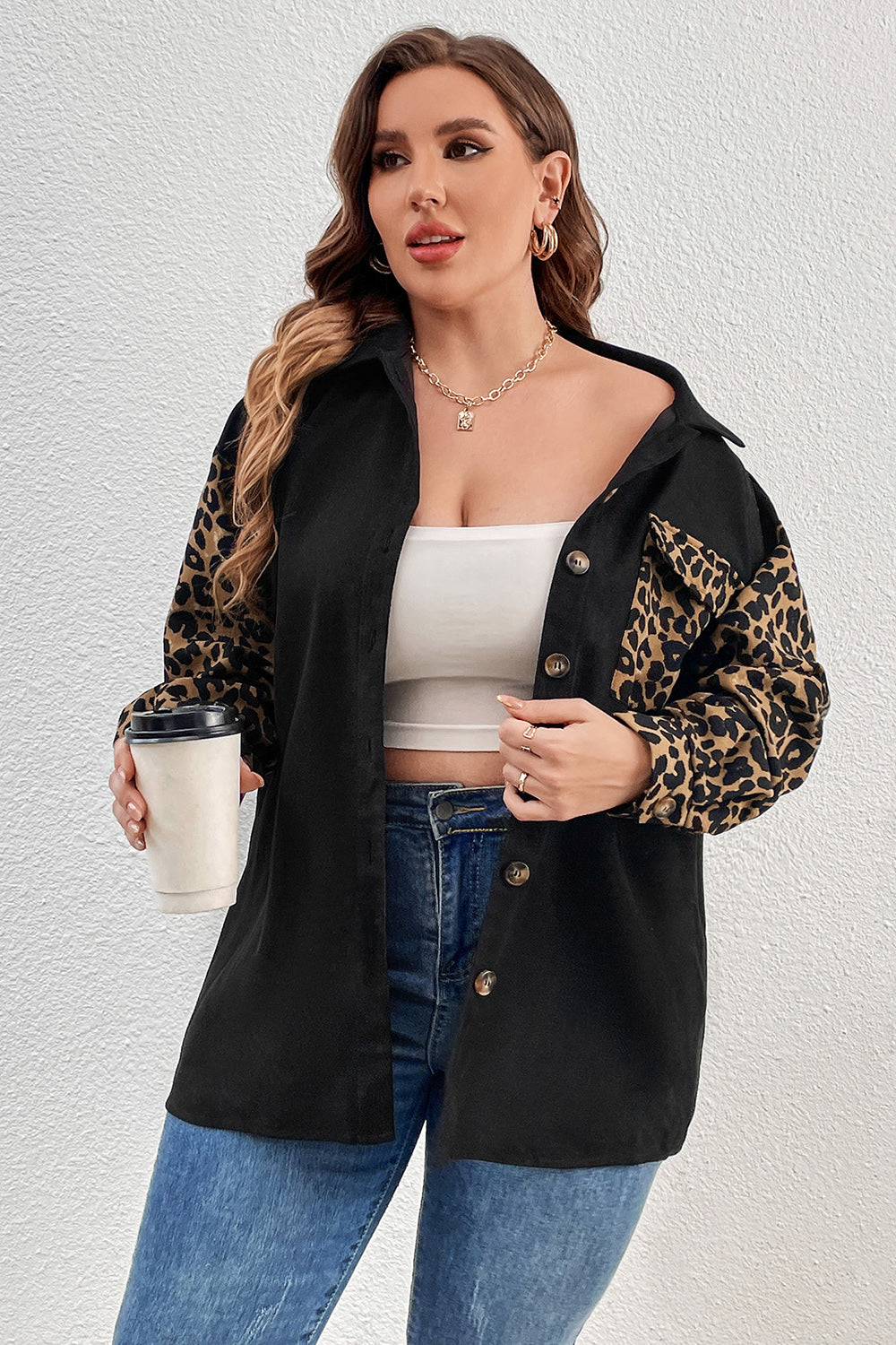 Plus Size Leopard Shacket - nailedmoms