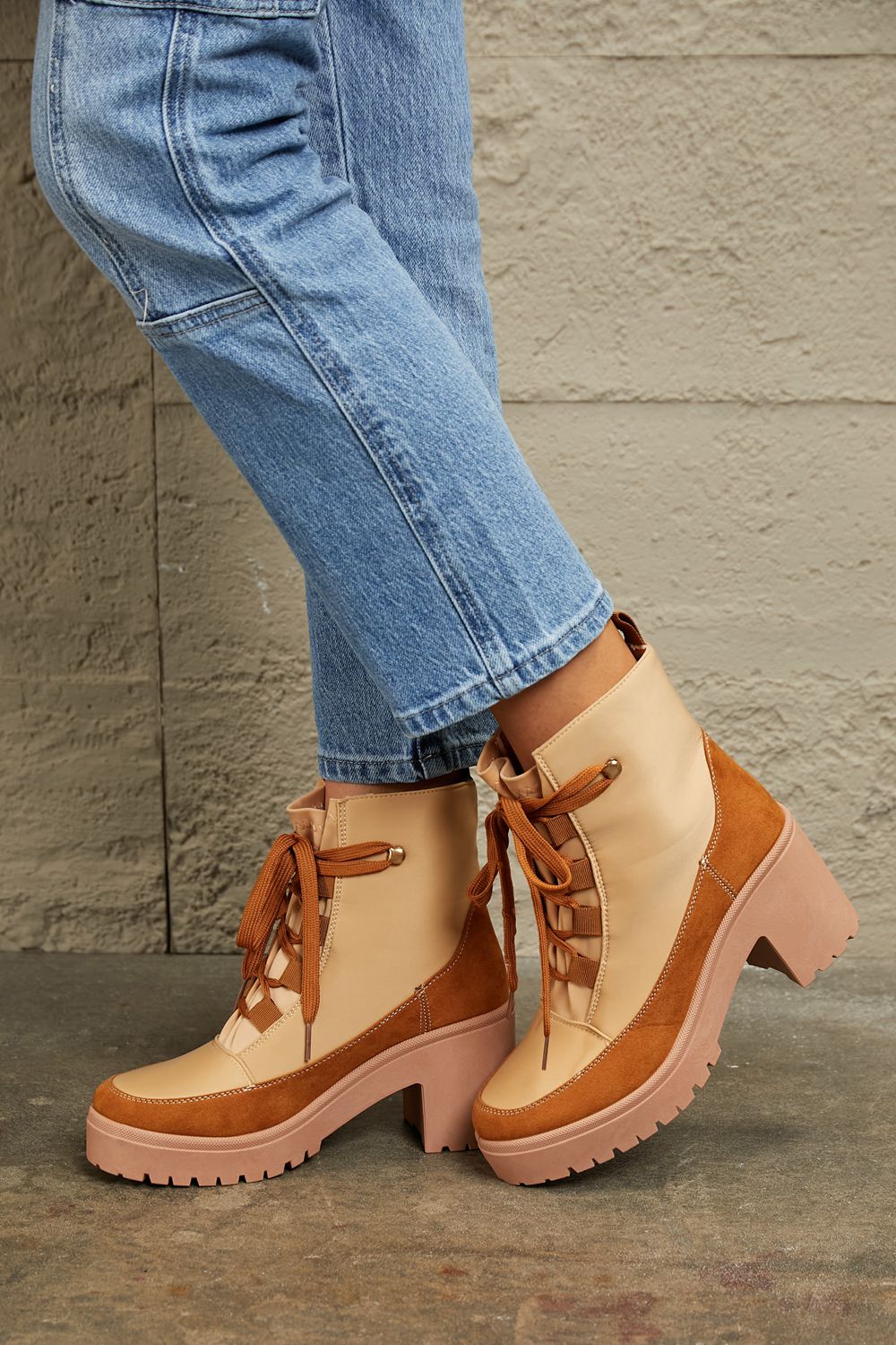 East Lion Corp Lace Up Lug Booties - nailedmoms