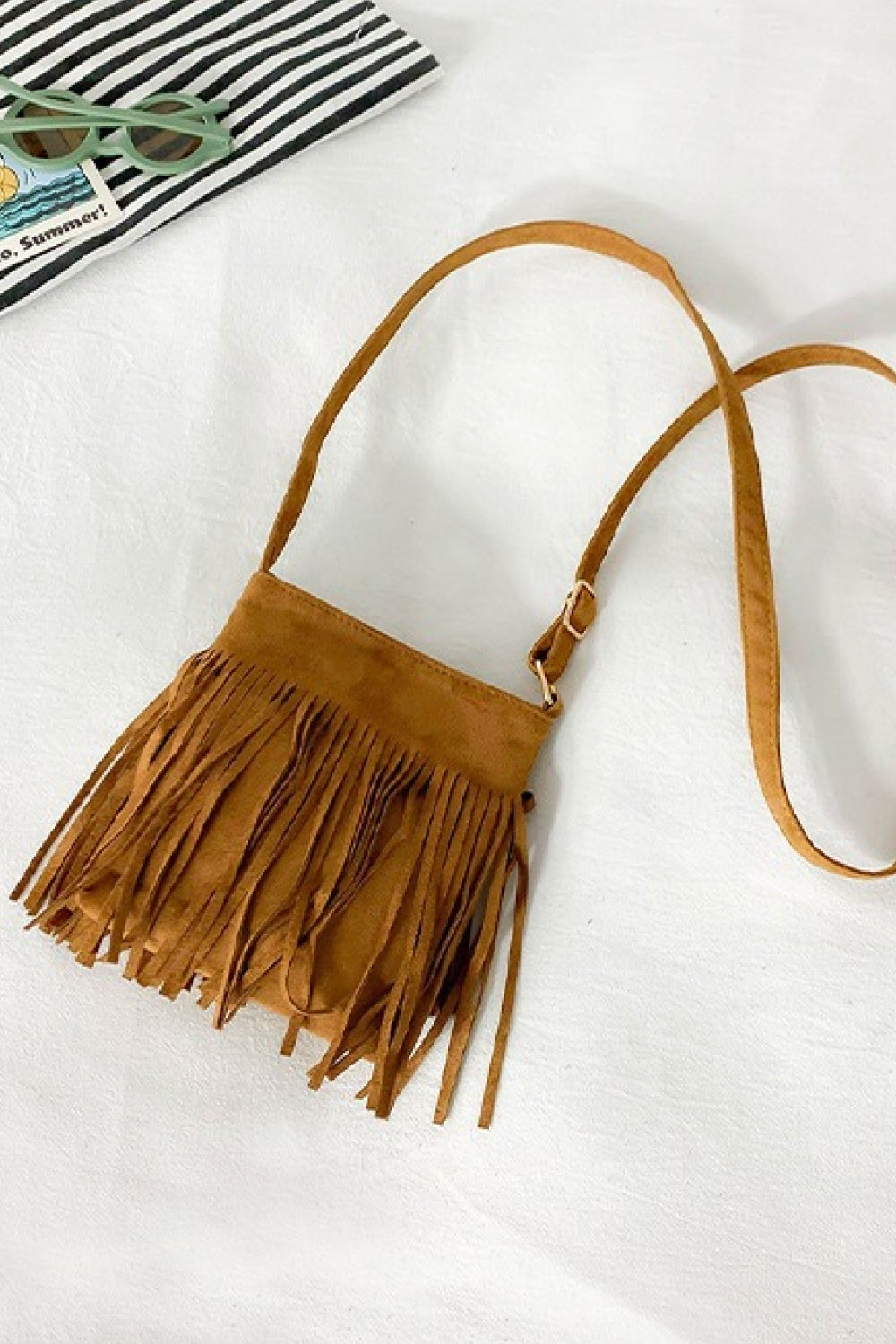 PU Leather Crossbody Bag with Fringe - nailedmoms