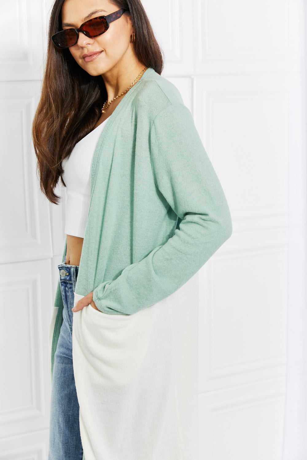 Culture Code Until You Came Color Block Duster Cardigan - nailedmoms