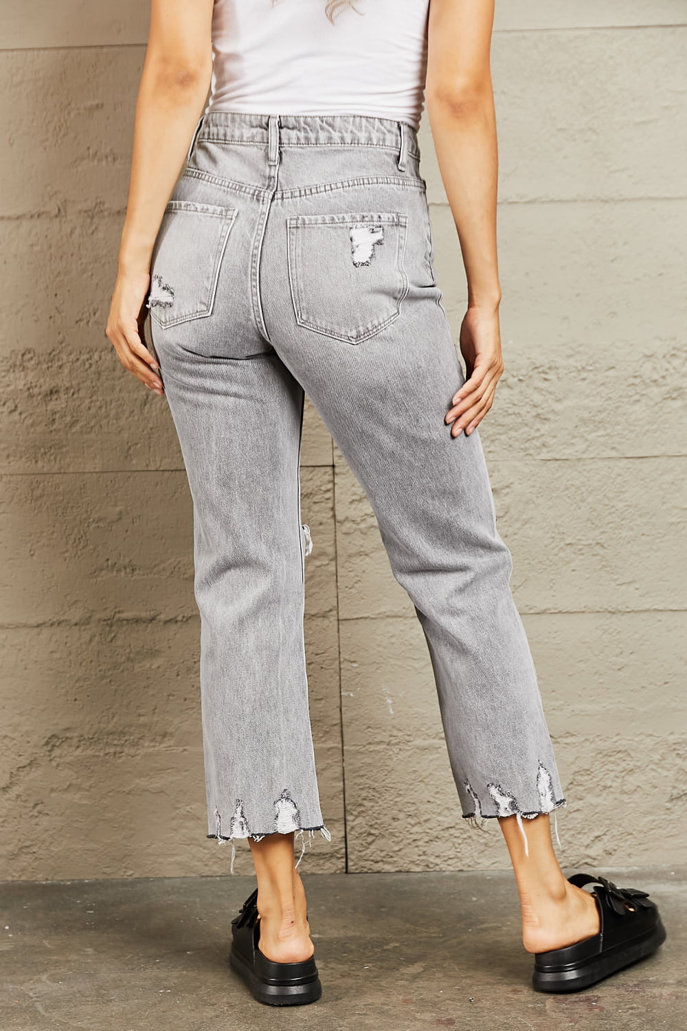 BAYEAS High Waisted Cropped Mom Jeans - nailedmoms