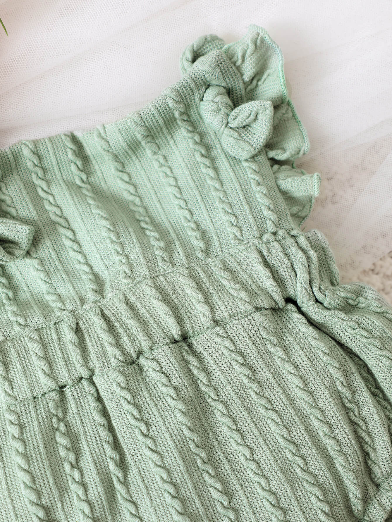 Baby Girl Textured Ruffled Bodysuit - nailedmoms