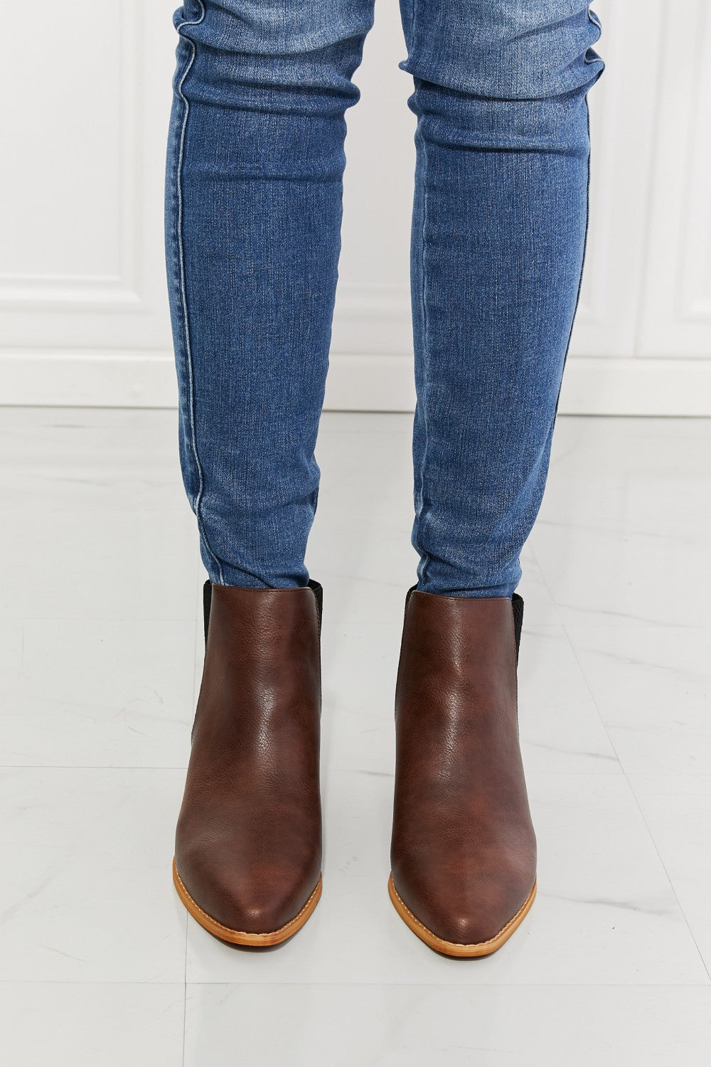 MMShoes Back At It Point Toe Bootie in Chocolate - nailedmoms