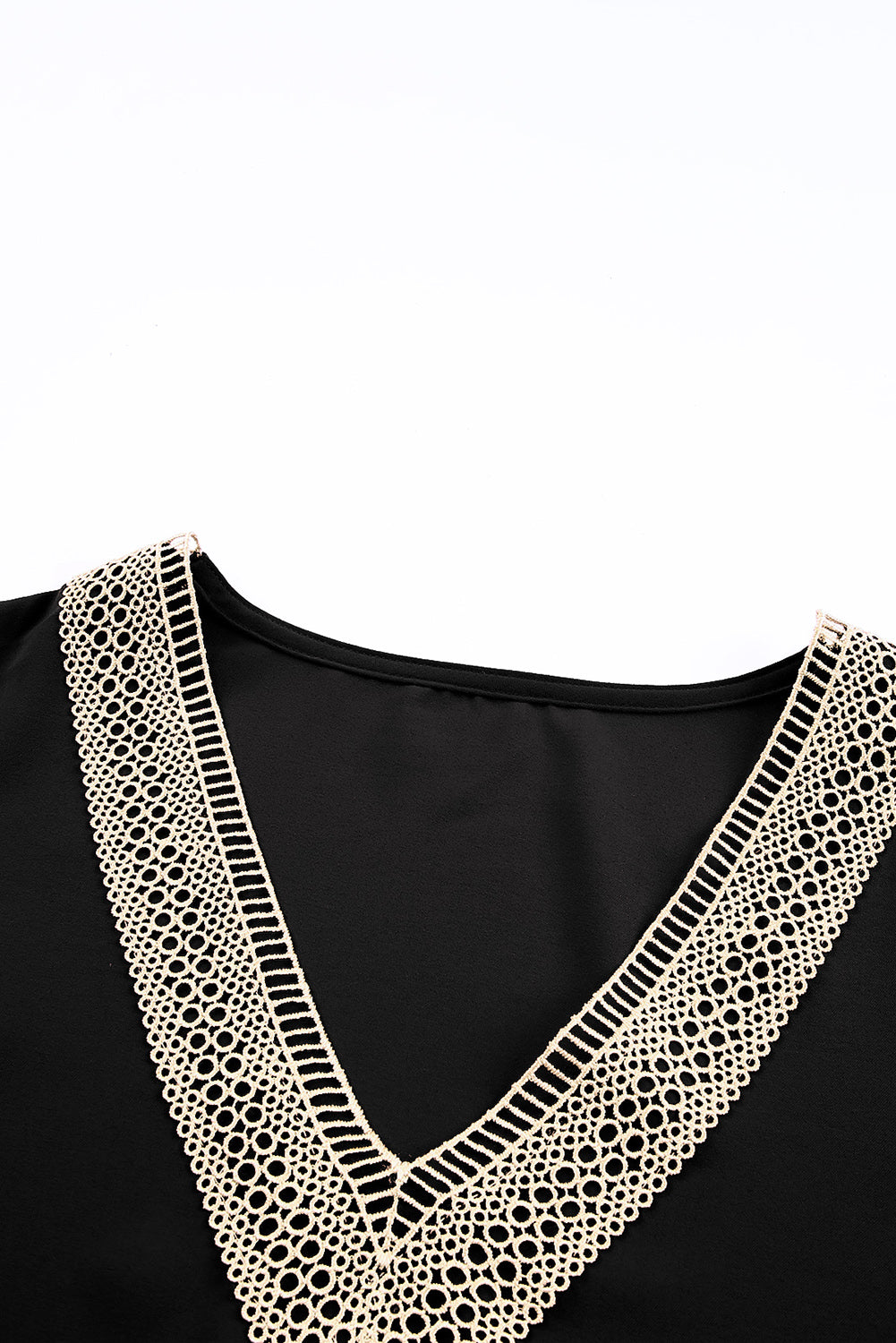 Contrast V-Neck Blouse - nailedmoms