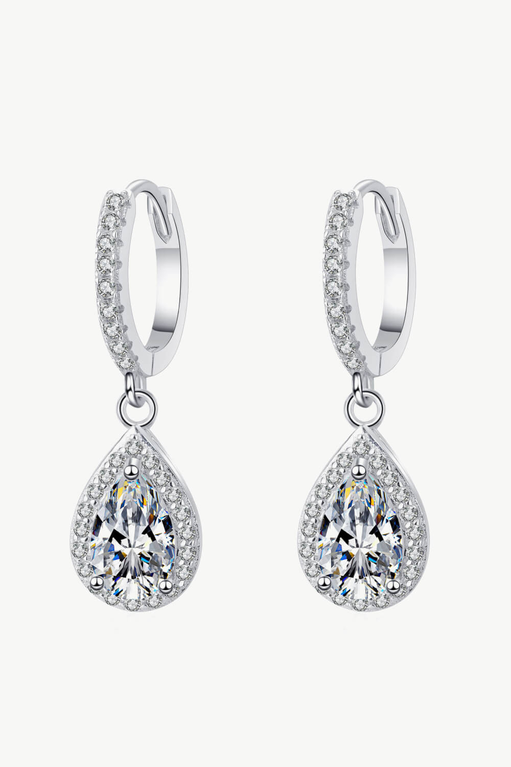 Moissanite Teardrop Earrings - nailedmoms