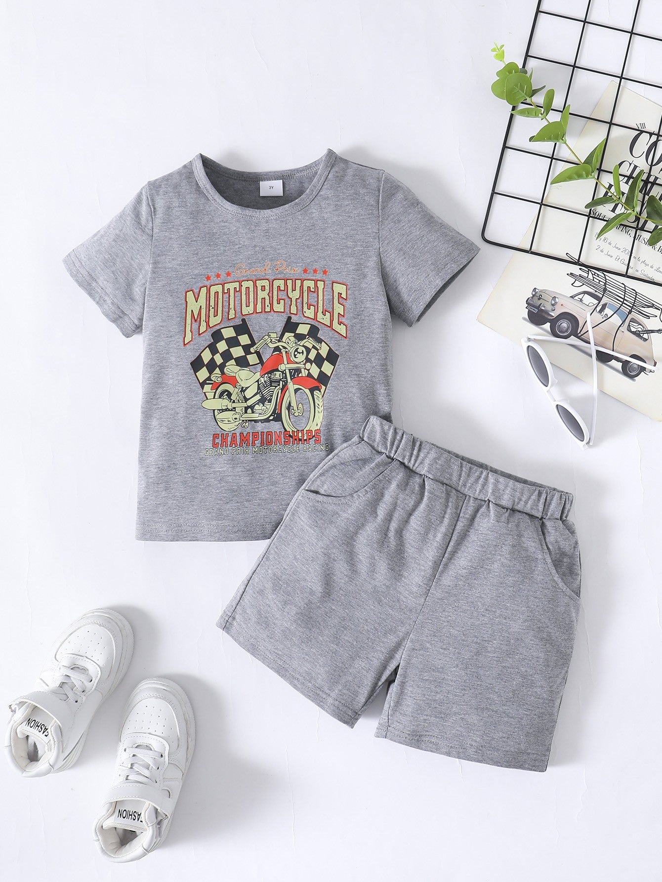 Boys CHAMPIONSHIPS Graphic Tee and Shorts Set - nailedmoms