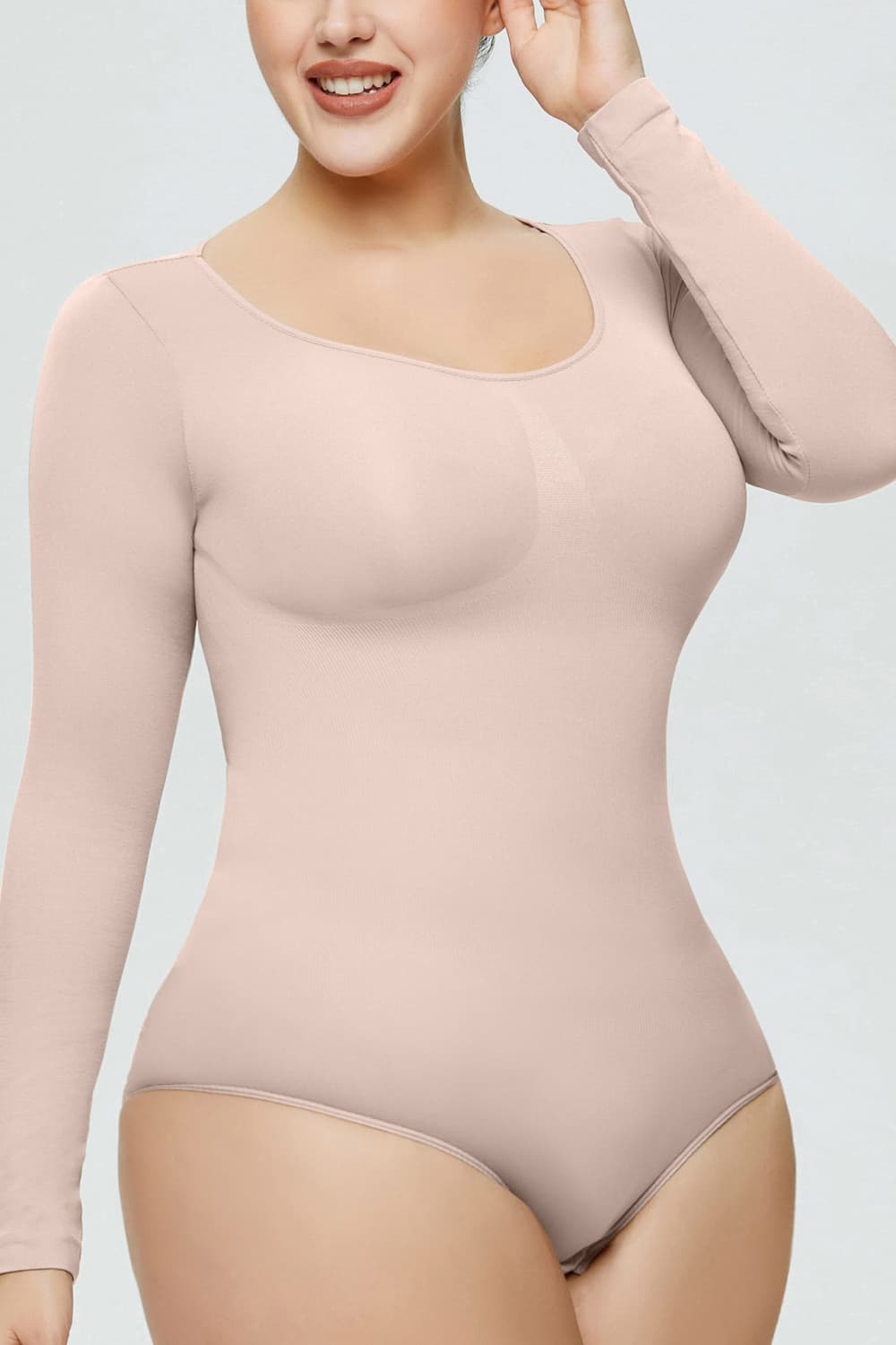 Long Sleeve Shaping Bodysuit - nailedmoms