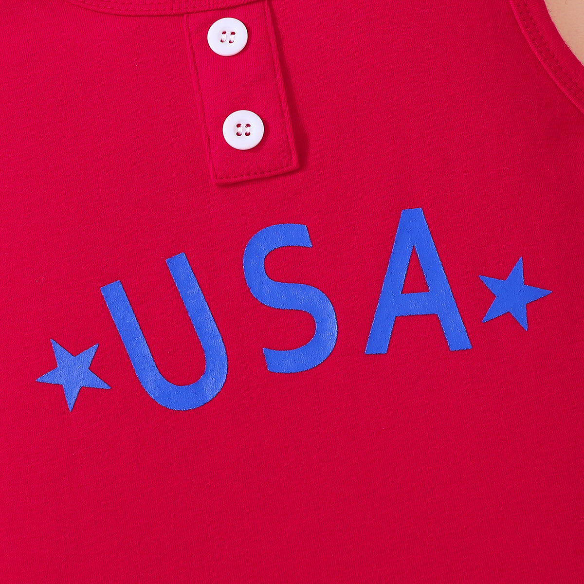 Kids USA Graphic Tank and Star and Stripe Shorts Set - nailedmoms