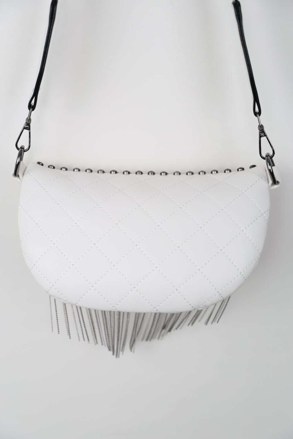 PU Leather Studded Sling Bag with Fringes - nailedmoms