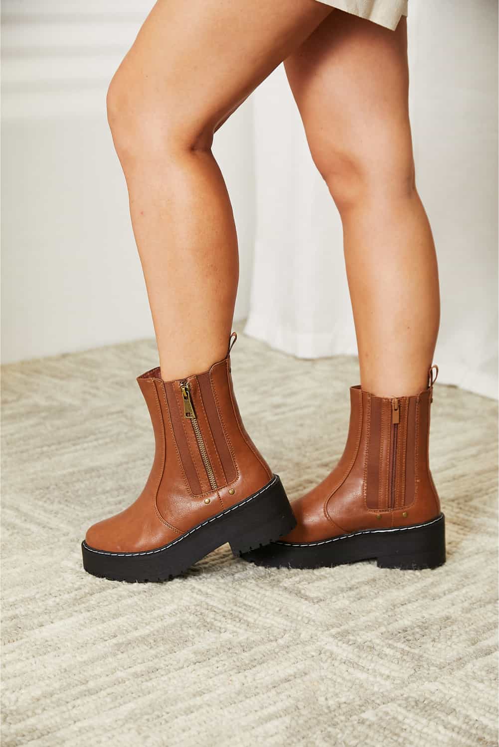 Forever Link Side Zip Platform Boots - nailedmoms