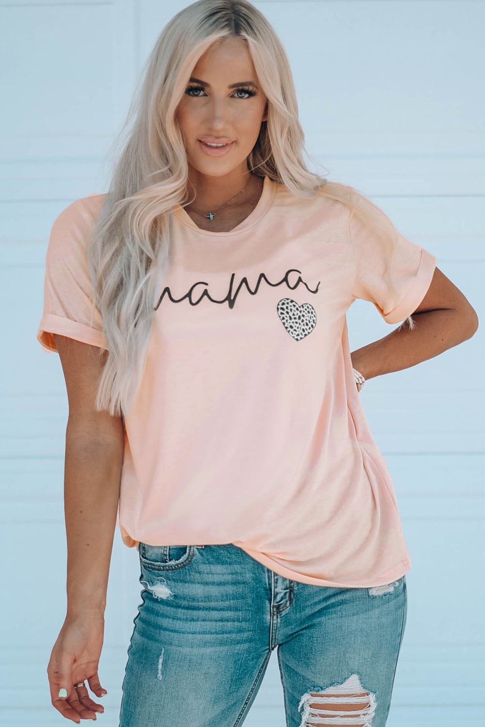 MAMA Heart Graphic Tee Shirt - nailedmoms