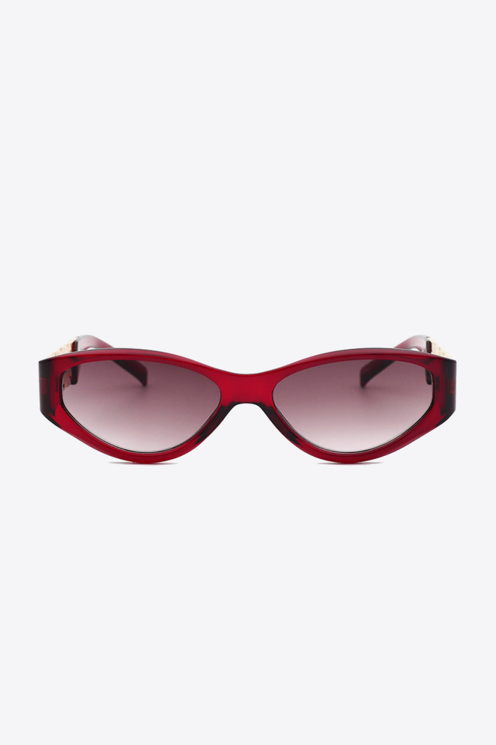 Chain Detail Temple Cat Eye Sunglasses - nailedmoms