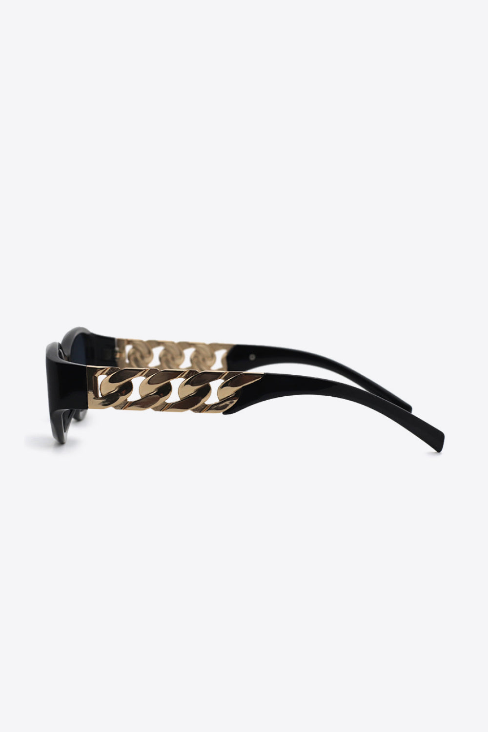 Chain Detail Temple Cat Eye Sunglasses - nailedmoms