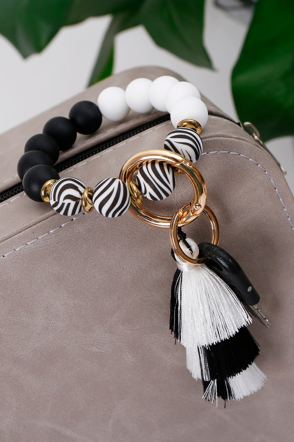 Beaded Keychain with Layered Tassel - nailedmoms