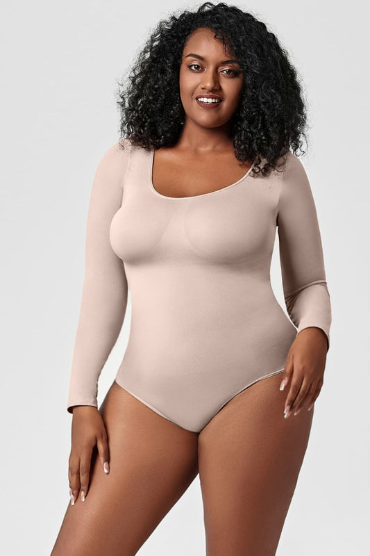 Long Sleeve Shaping Bodysuit - nailedmoms