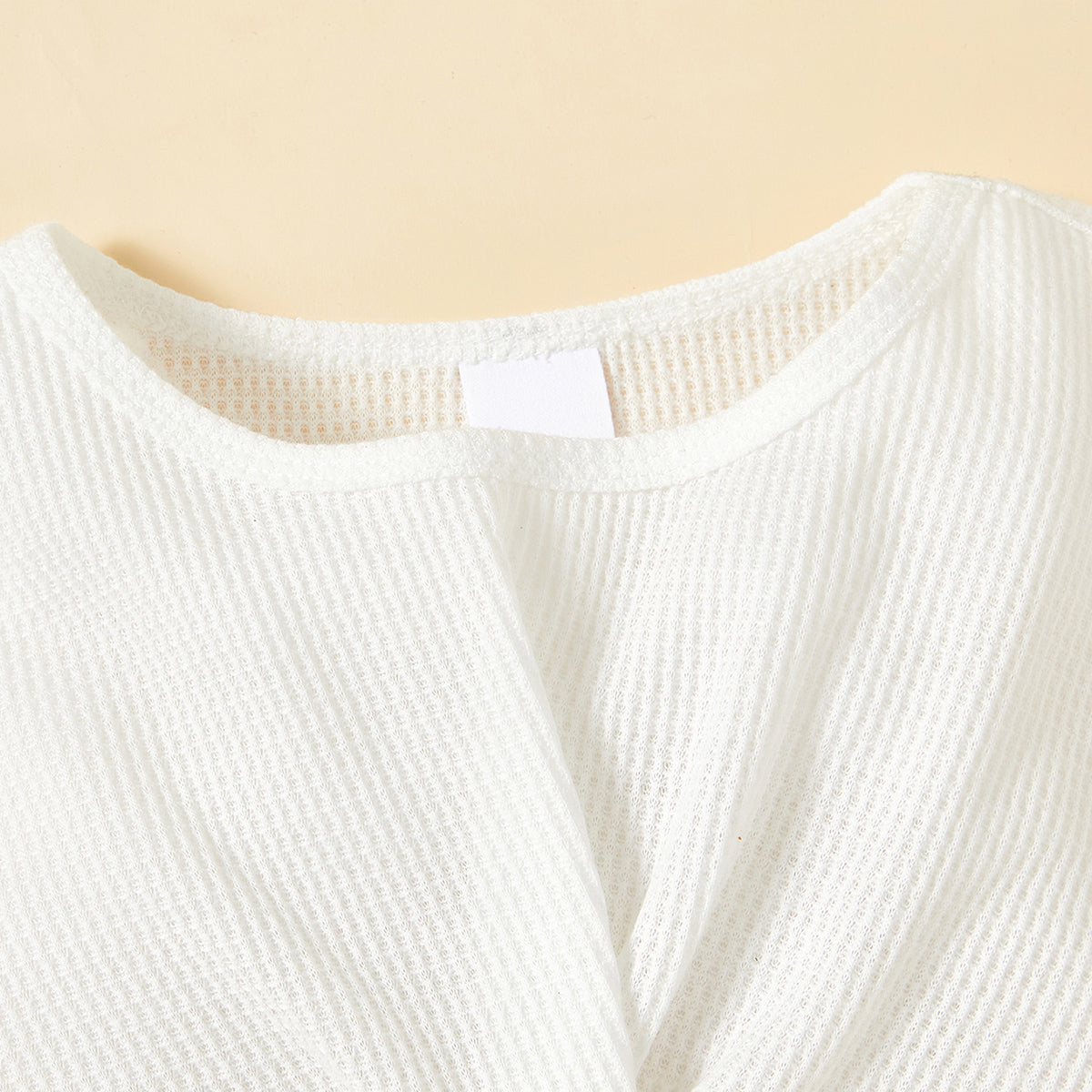 Kids Twist Front Waffle-Knit Tank and Shorts Set - nailedmoms