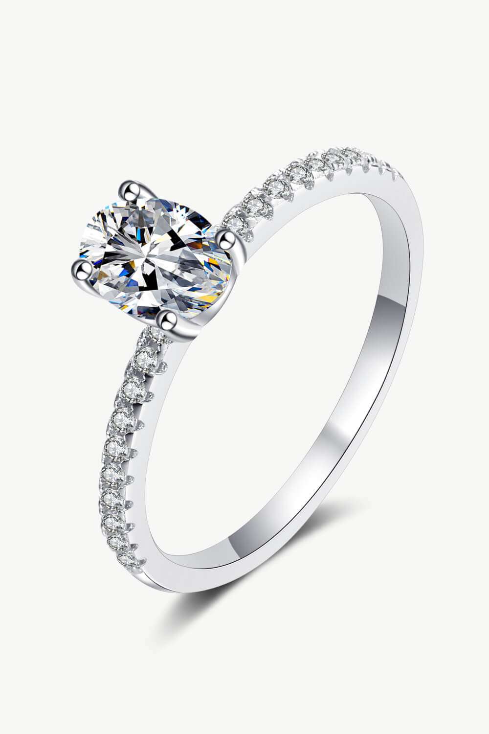 925 Sterling Silver Inlaid 1 Carat Moissanite Ring - nailedmoms