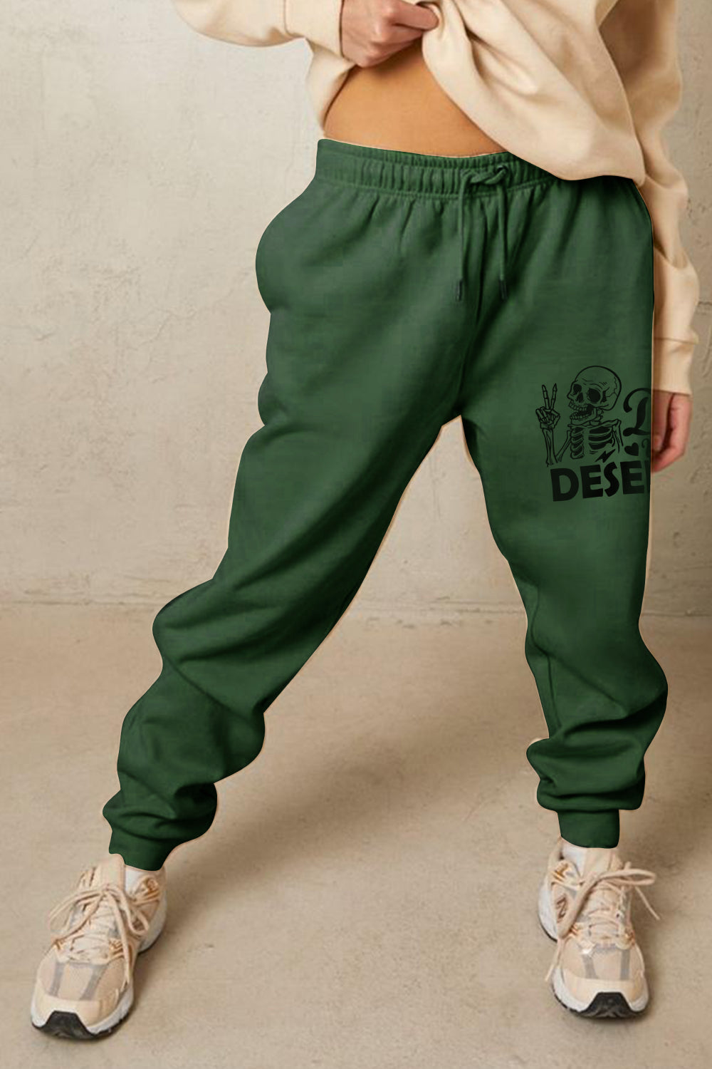 Simply Love Full Size HAVE THE DAY YOU DESERVE Graphic Sweatpants - nailedmoms