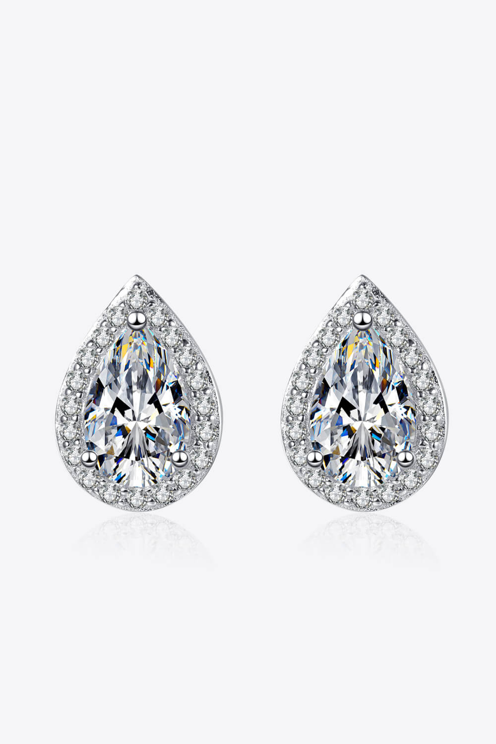 Moissanite Teardrop Stud Earrings - nailedmoms