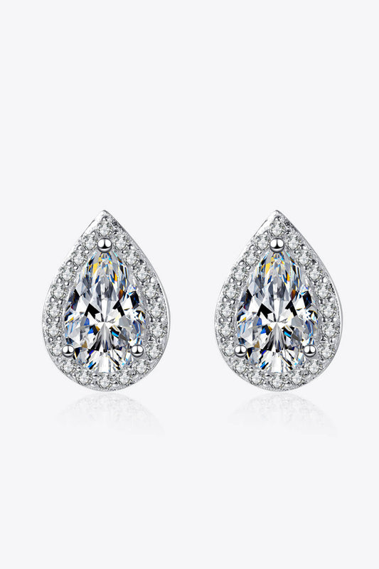 Moissanite Teardrop Stud Earrings - nailedmoms
