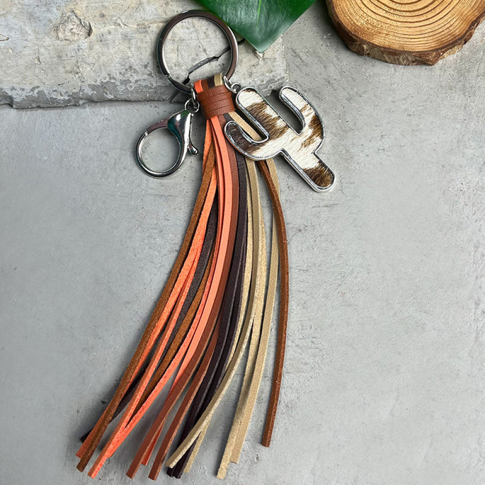 Cactus Keychain with Tassel - nailedmoms