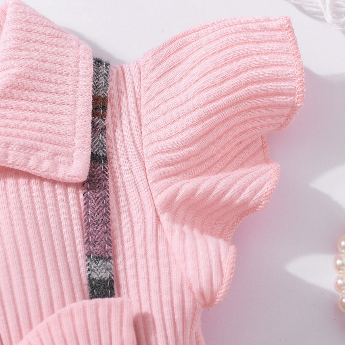 Baby Girl Plaid Collared Bow Detail Dress - nailedmoms