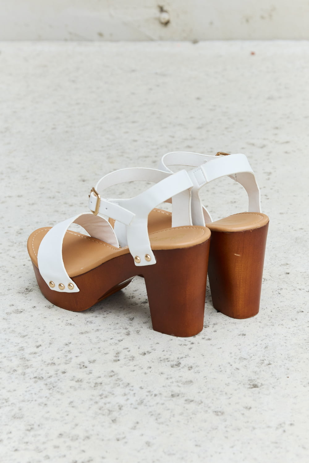 DDK Time After Time Wooden Platform Strap Heels - nailedmoms