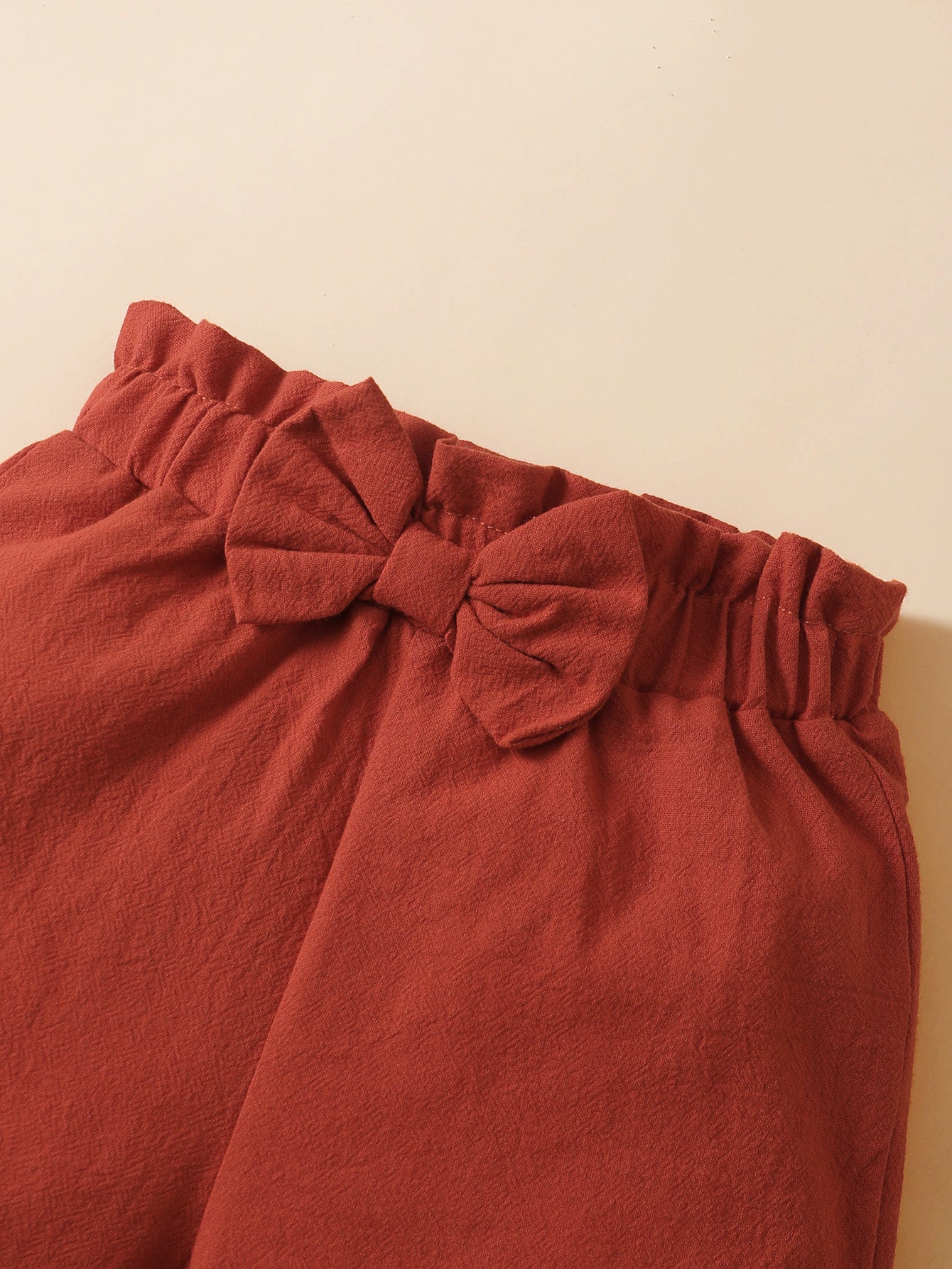 Girls Ribbed Notched Tank and Bow Detail Shorts Set - nailedmoms