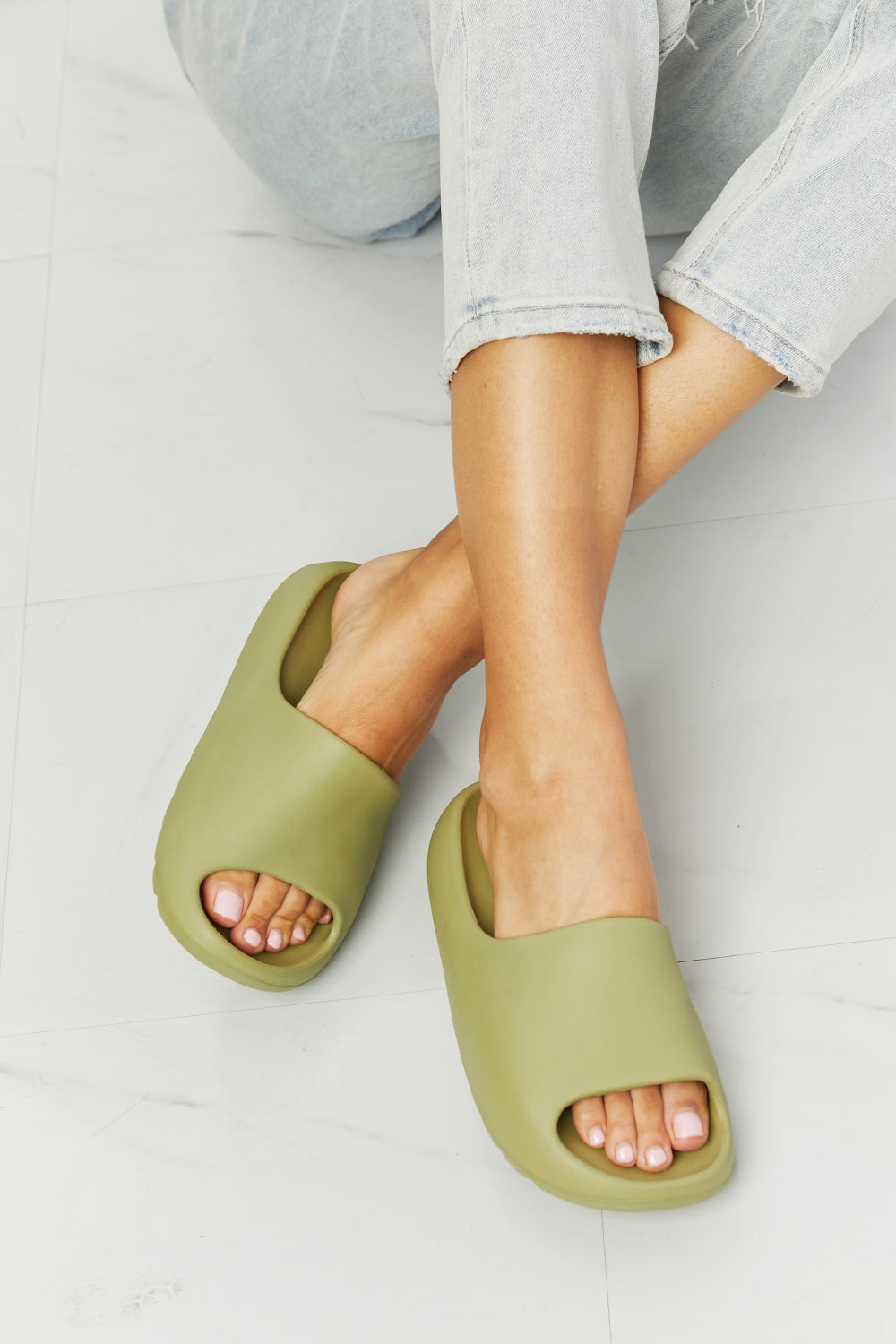 NOOK JOI In My Comfort Zone Slides in Green - nailedmoms