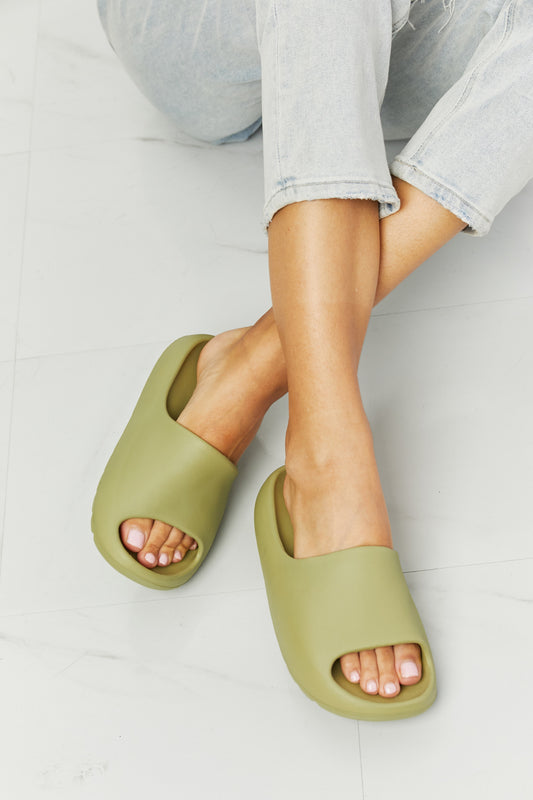 NOOK JOI In My Comfort Zone Slides in Green - nailedmoms