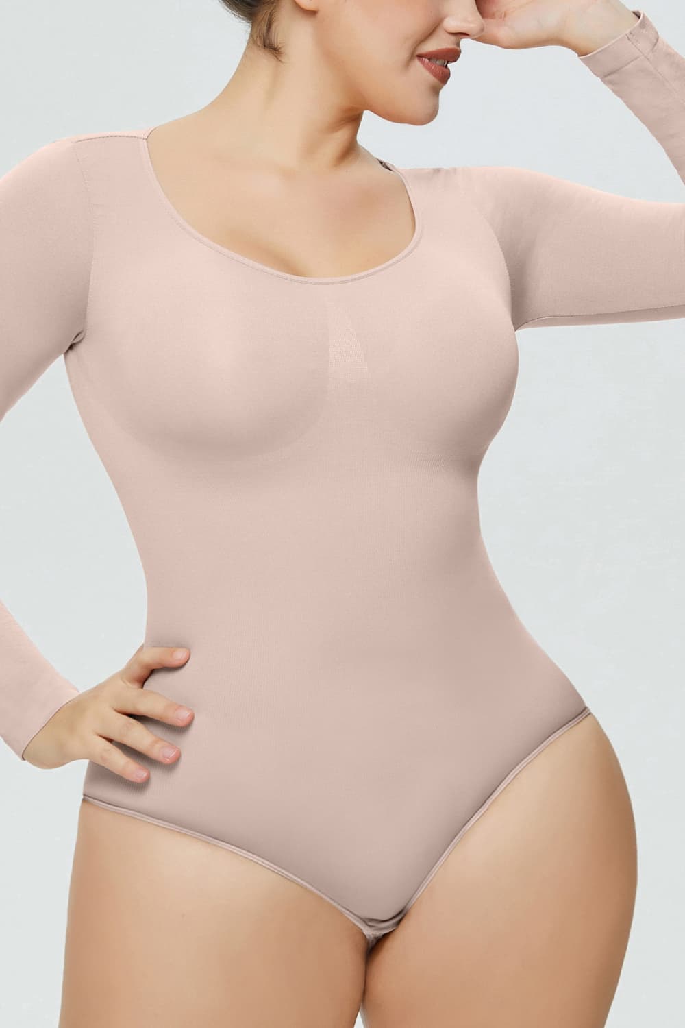 Long Sleeve Shaping Bodysuit - nailedmoms