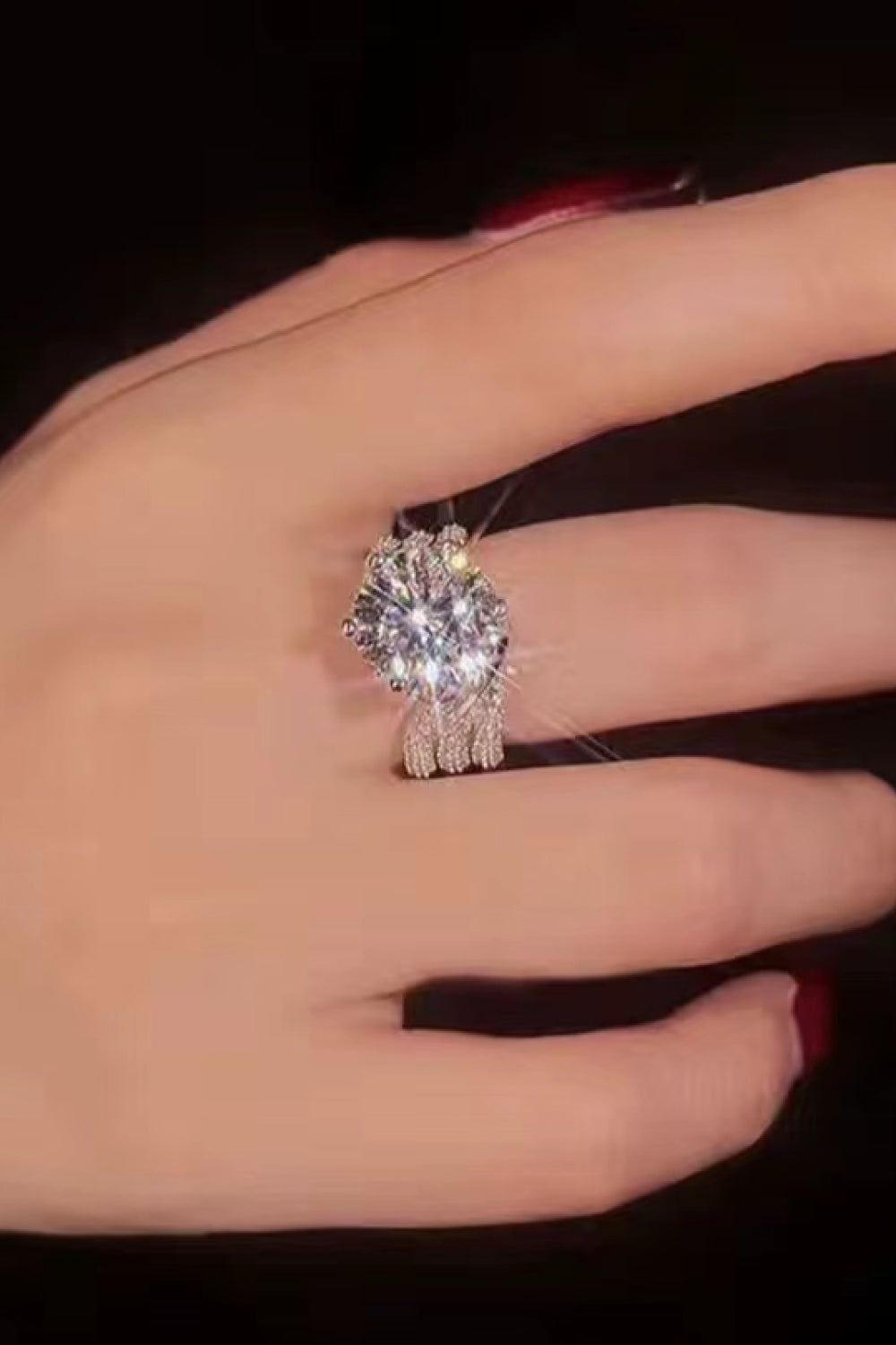 3 Carat Moissanite Three-Layer Ring - nailedmoms
