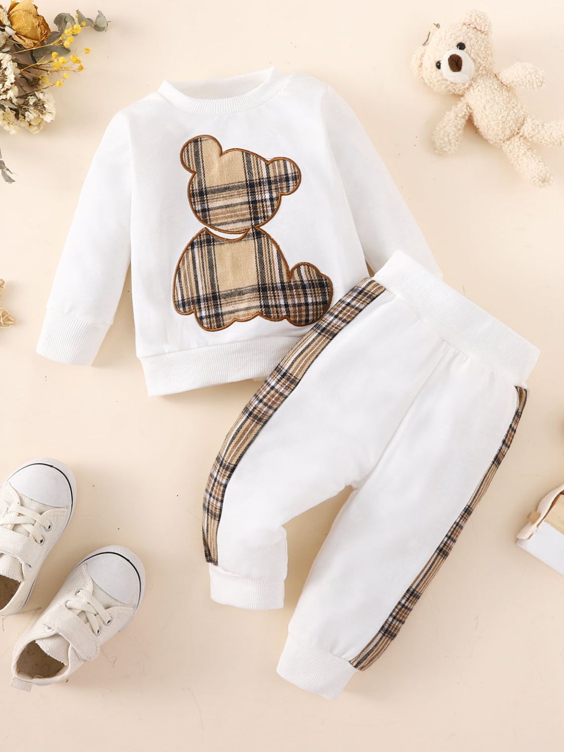Baby Bear Graphic Sweatshirt and Joggers Set - nailedmoms