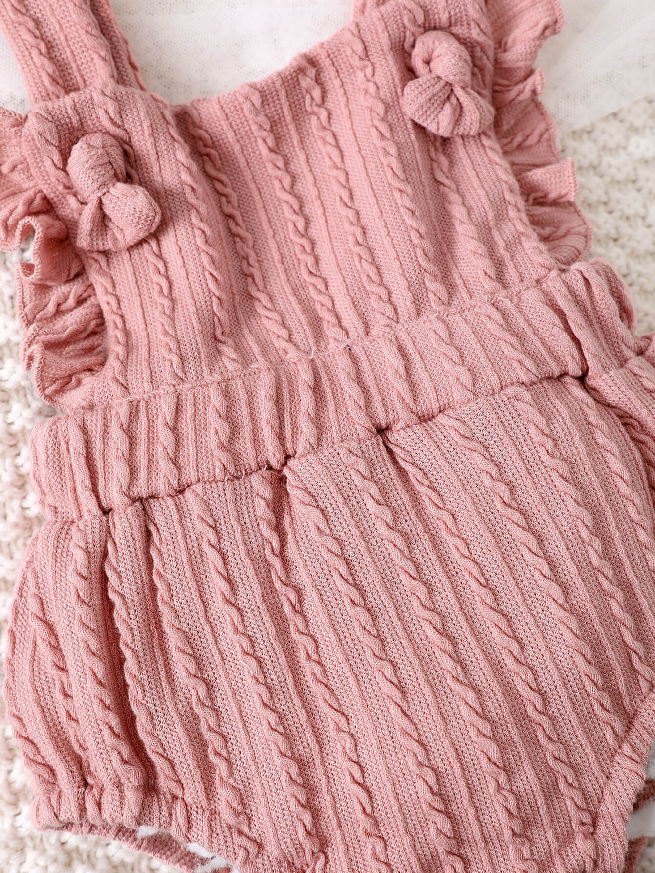 Baby Girl Textured Ruffled Bodysuit - nailedmoms