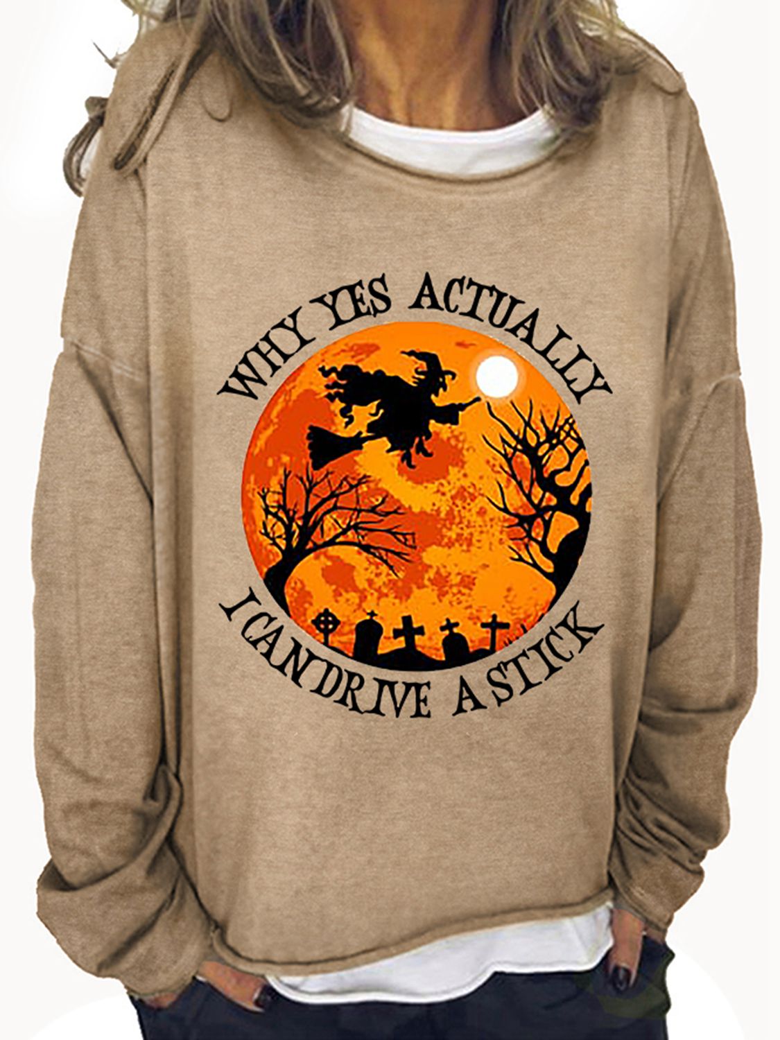 Full Size Graphic Round Neck Sweatshirt - nailedmoms