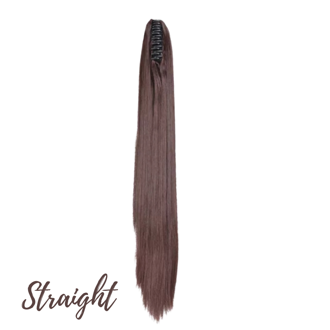 Medium Brown Ponytail Clip Hair Extension - nailedmoms