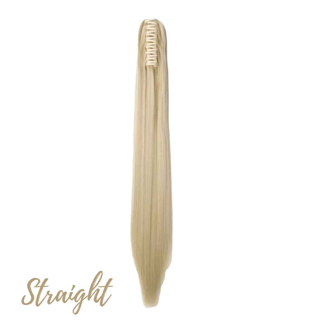 Bleach Blonde Ponytail Clip Hair Extension - nailedmoms