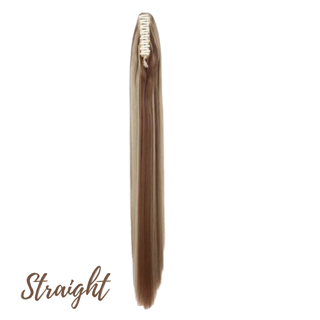 Light Brown & Ash Blonde Ponytail Clip Hair Extension - nailedmoms