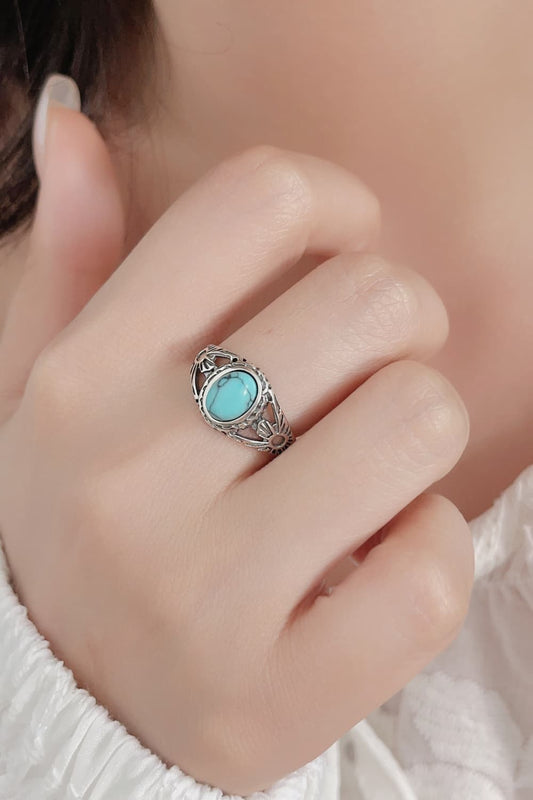 Turquoise 925 Sterling Silver Ring - nailedmoms