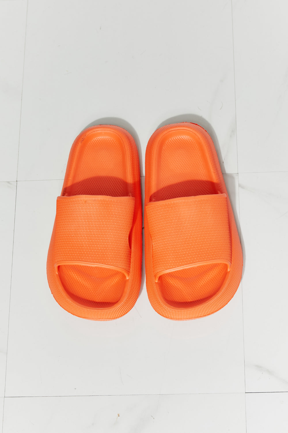 MMShoes Arms Around Me Open Toe Slide in Orange - nailedmoms