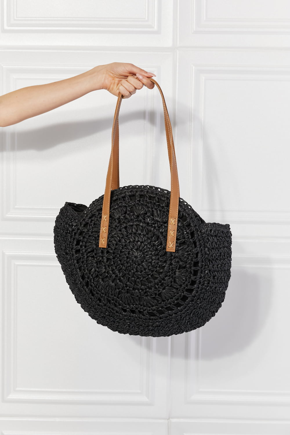 Justin Taylor C'est La Vie Crochet Handbag in Black - nailedmoms