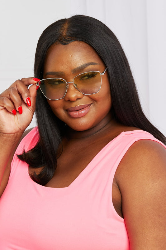 Metal Frame Full Rim Sunglasses - nailedmoms
