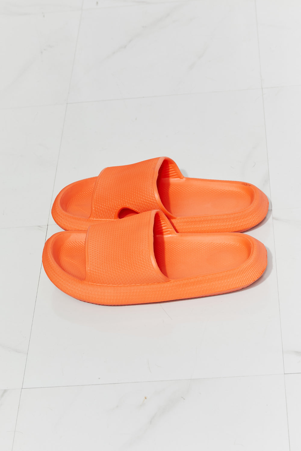 MMShoes Arms Around Me Open Toe Slide in Orange - nailedmoms