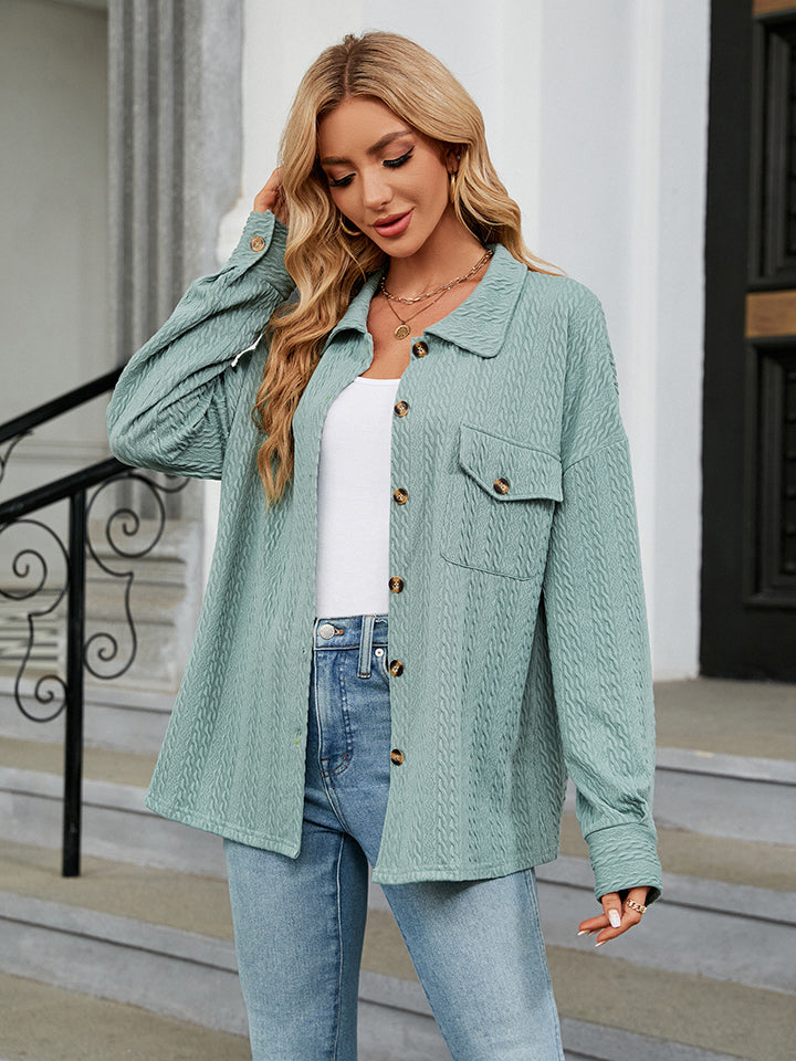 Collared Neck Buttoned Shirt - nailedmoms
