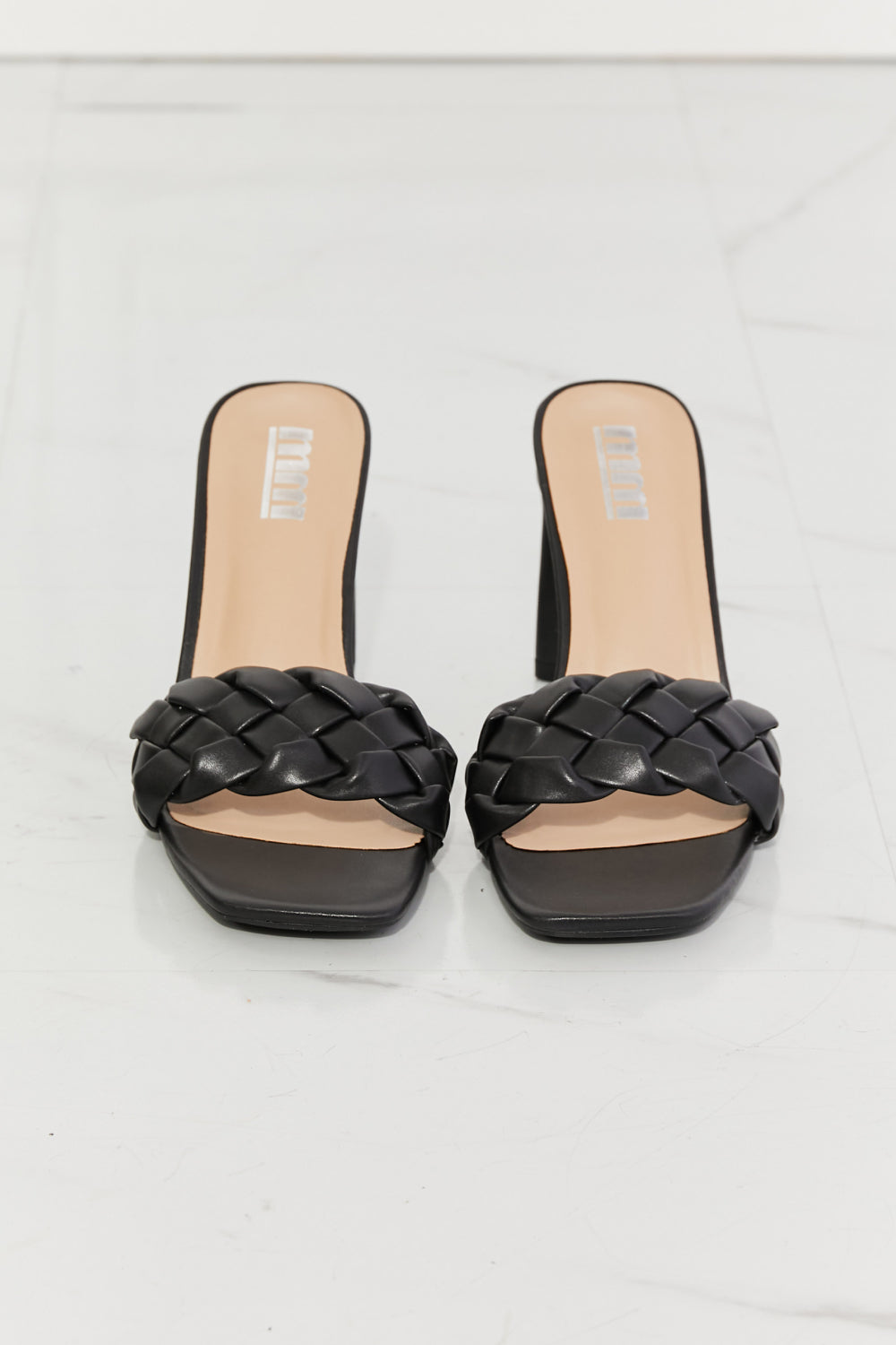 MMShoes Top of the World Braided Block Heel Sandals in Black - nailedmoms