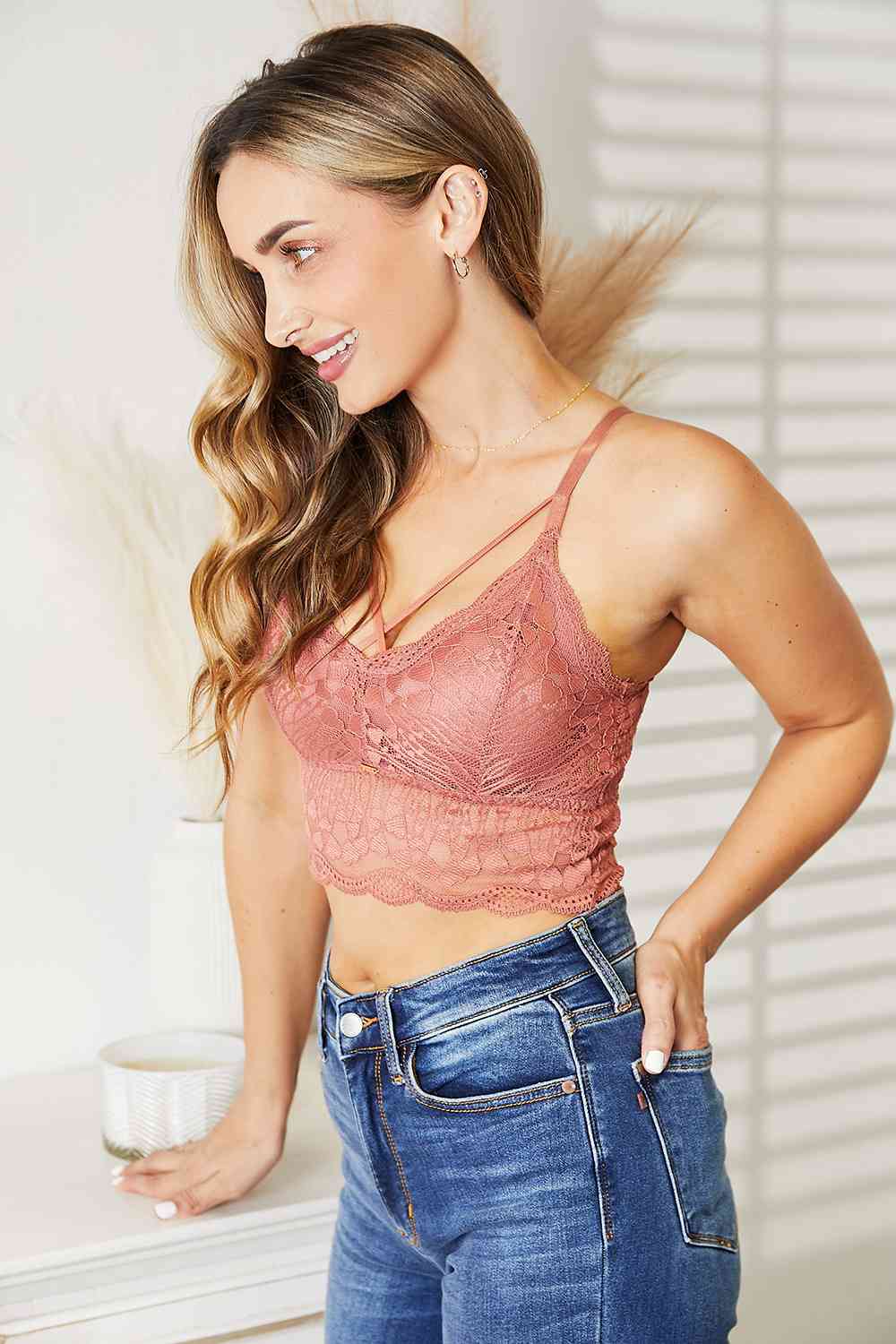 JadyK Luna Crisscross Front Lace Bralette - nailedmoms