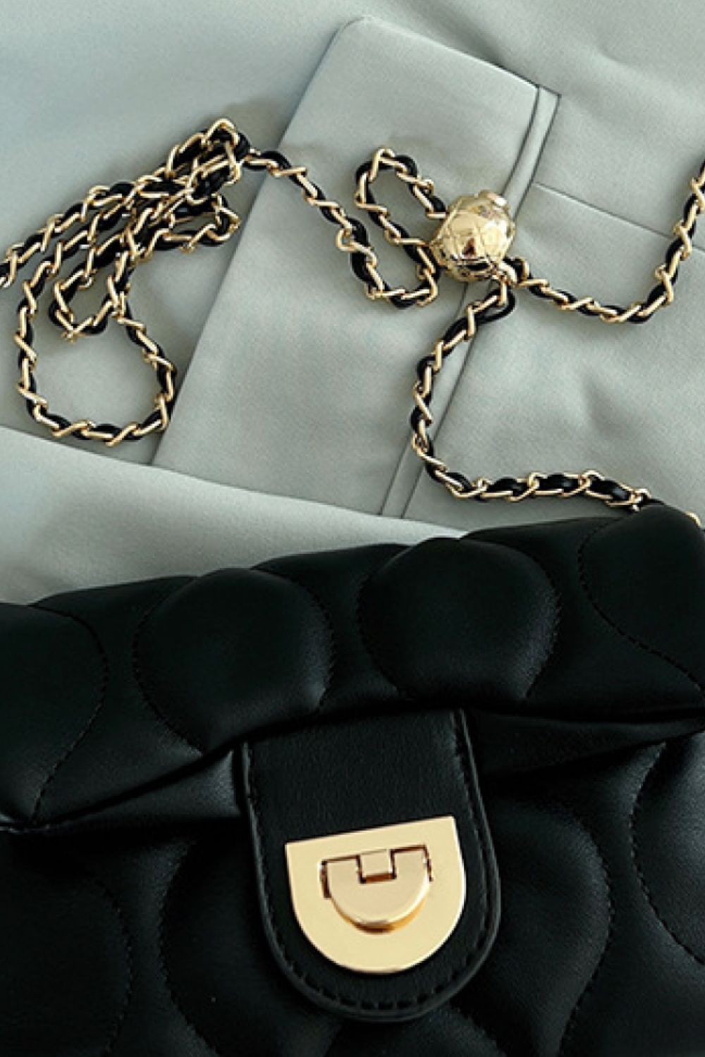 PU Leather Adjustable Chain Crossbody Bag - nailedmoms